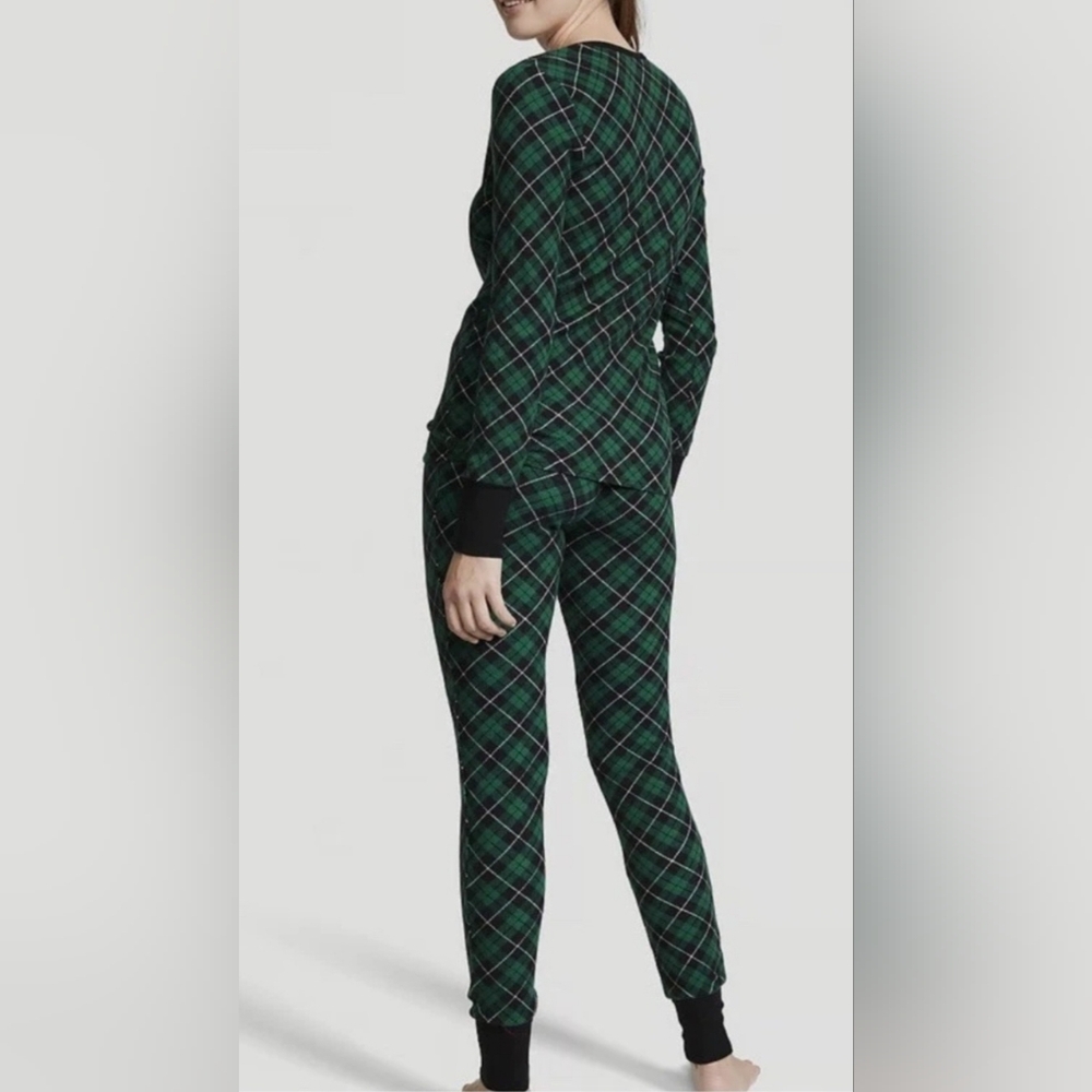 XL OR XXL VICTORIA'S SECRET Plaid PJ Thermal Pajama Coordinated Set - Picture 3 of 9